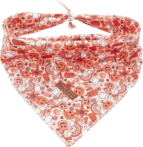 Pañuelo de otoño para perro, 1 bufanda de Halloween para perro, bufandas para perros, bufanda para mascotas, pañuelo para mascotas, bufandas