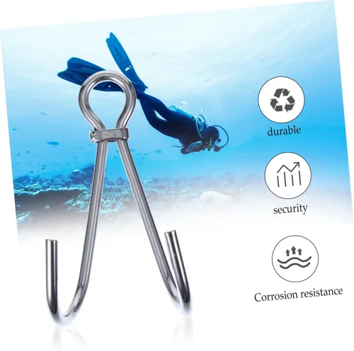 Miniatura 6 de BESPORTBLE 2 unids 316 accesorios a prueba de suministro de buceo de metal resistente doble seguridad equipo de buceo resistente al buceo Corriente