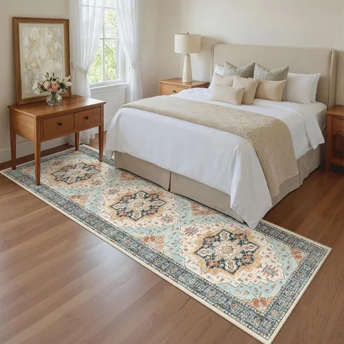 Miniatura 158 de Madane Tapete lavable de 2 x 10 pies para pasillo, cocina, recibidor, clásico, suave, antideslizante para interiores, casa de campo, baño, sala
