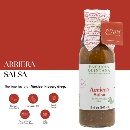 Miniatura 2 de Patricia Quintana Arriera Salsa: ingredientes mexicanos artesanales auténticos, cobertura perfecta para tus tacos, burritos, enchiladas u otra