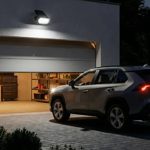 Miniatura 8 de Ensenior Focos solares para exteriores, 56 LEDs con brillo ajustable, 6500K, luces solares LED de jardín, iluminación de paisaje para Halloween