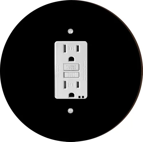 Miniatura 9 de Island Gifting - Diseño negro - Cubierta redonda para placa de interruptor de luz - Palanca doble