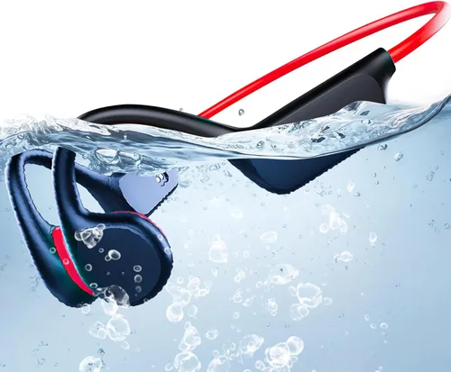 Miniatura 8 de Atopskins Auriculares de conducción ósea impermeables para natación, Bluetooth 5.3 lPX8, auriculares impermeables submarinos para natación con Blanco