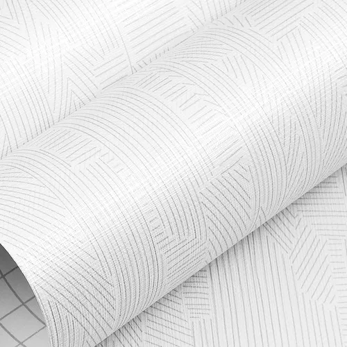 LaCheery Papel tapiz a rayas grises y blancas para despegar y pegar, papel tapiz moderno de rayas geométricas para baño, papel adhesivo a rayas