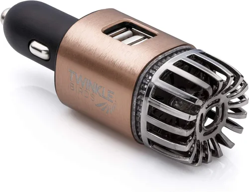 Miniatura 8 de Ionizador purificador de aire para automóvil - Desodorizador iónico antimicrobiano para automóvil de 12V enchufable con cargador USB dual