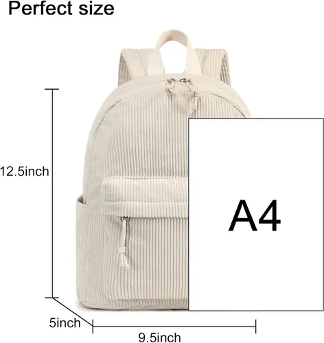 Miniatura 7 de LEDAOU Juego de mini mochila de moda con monedero, cartera, mochila, cartera para mujeres, adolescentes, bolsa de viaje escolar, Beige, 2pcs+wallet