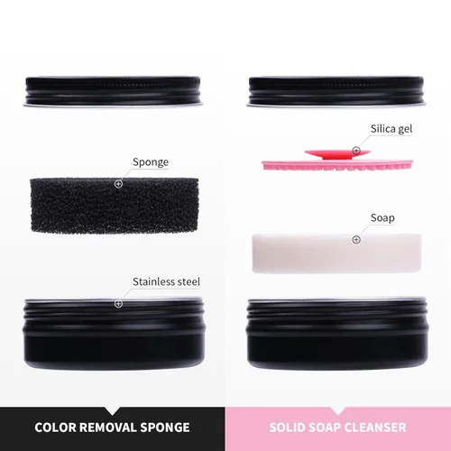 Miniatura 4 de DUcare Limpiador de brochas de maquillaje, brochas de maquillaje, limpiador de jabón sólido con eliminación de color, esponja de limpieza, limpiador