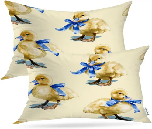 Miniatura 47 de Batmerry Flowers with Stems Throw Pillow Covers, Beautiful Floral Decorative Pillow Covers Digital Printing Blended for Couch Sofa Bed Invisible