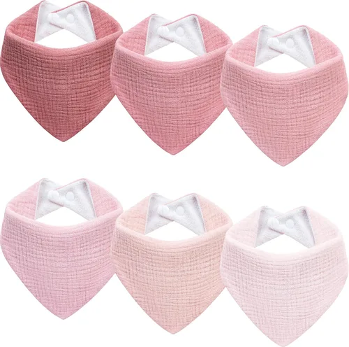 Miniatura 12 de Baberos de muselina para bebé, baberos de bandana para babeo para bebés niñas y niños, recién nacidos, niños pequeños, babeo y dentición Azul macaron