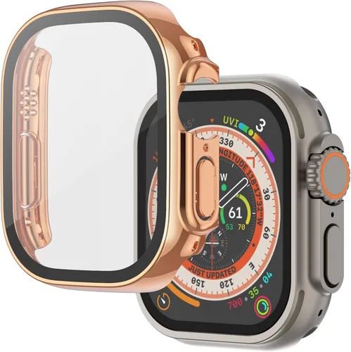 Miniatura 17 de Funda compatible con Apple Watch de 1 37⁄64 pulgadas (40 mm), serie 6/5/4/SE, con protector de pantalla de vidrio templado integrado, carcasa Negro