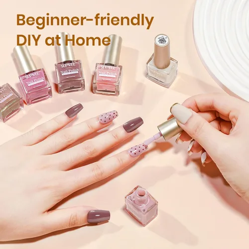 Miniatura 6 de Juego de esmaltes de uñas de secado rápido, esmalte de uñas regular sin gel de secado rápido, esmalte de uñas de uñas de secado rápido, salón