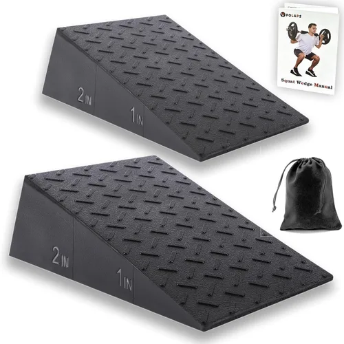Miniatura 7 de Bloque de Cuña de Sentadillas Folaps para Elevación del Talón, Pesos de Sentadillas, Estirador de Pantorrillas, Tabla Inclinada para Equilibrio