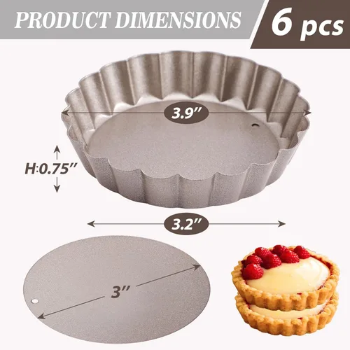 Miniatura 3 de Webake - Molde para muffin y tartas con parte inferior desmontable, Dorado