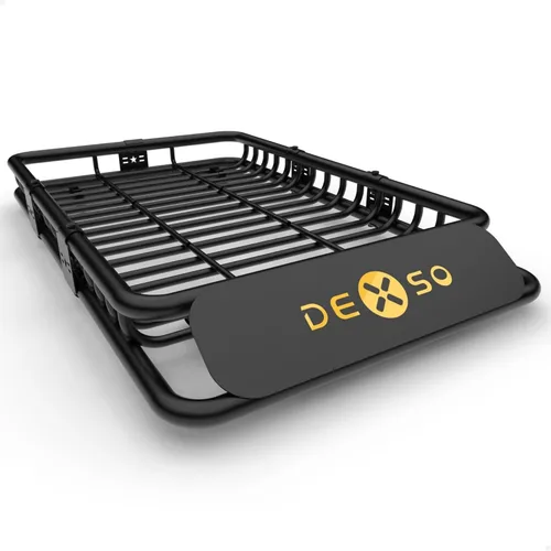 Miniatura 10 de DEXSO Cesta universal para portaequipajes de techo de 46 x 36 pulgadas, capacidad de 200 libras, soporte de equipaje resistente para SUV, camiones