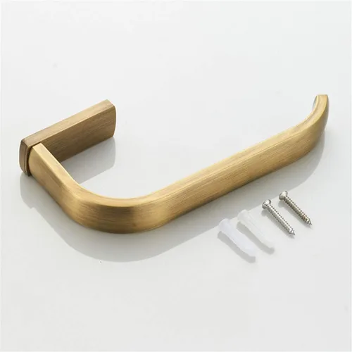 Miniatura 3 de Flybath Juego de 2 piezas, soporte para papel higiénico y toallero de 22 pulgadas, accesorios de baño de latón antiguo (bronce cepillado)