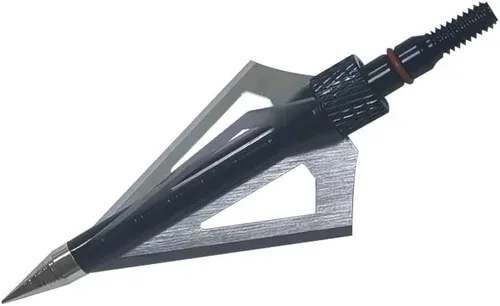 Miniatura 4 de 3 cuchillas de caza de 100/125 granos, cabezas de flecha atornilladas, puntas de flecha compatibles con ballesta y arco compuesto + 1 estuche