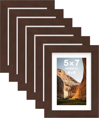 Miniatura 18 de FrameWorks Marcos de fotos clásicos de madera 4 x 6 con vidrio templado, roble natural, paquete de 6 Roble natural-6