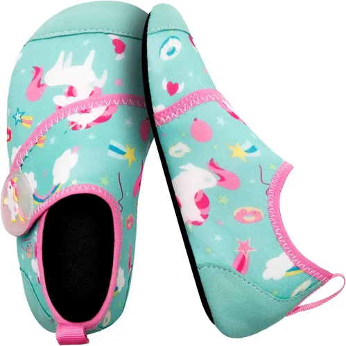 Miniatura 2 de Scurtain - Zapatos acuáticos para niños, calcetines acuáticos de secado rápido con sensación de pies descalzos para niños, niñas y bebés con suela