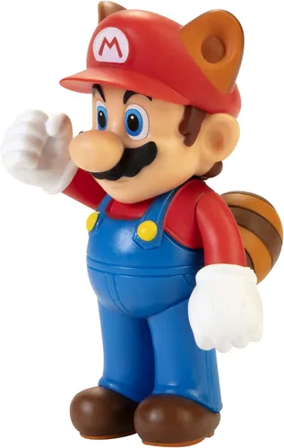 Miniatura 2 de Super Mario Racoon Mario Figura de acción coleccionable de 2.5