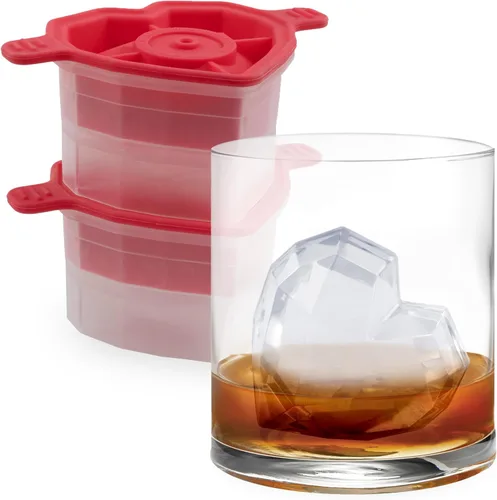 Miniatura 9 de Tovolo Moldes de hielo en forma de rosa, juego de 2 – Gran regalo romántico de moldes de hielo – Molde de hielo único para enfriar bebidas