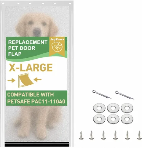 Miniatura 11 de Solapas grandes de repuesto para puerta con soporte de metal, tornillos y arandelas de acero inoxidable 304, compatibles con PetSafe Freedom