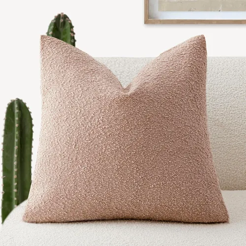 Miniatura 36 de Foindtower Fundas de almohada decorativas con textura de boucle, fundas de almohada sólidas, neutrales, suaves y acogedoras para silla, sofá