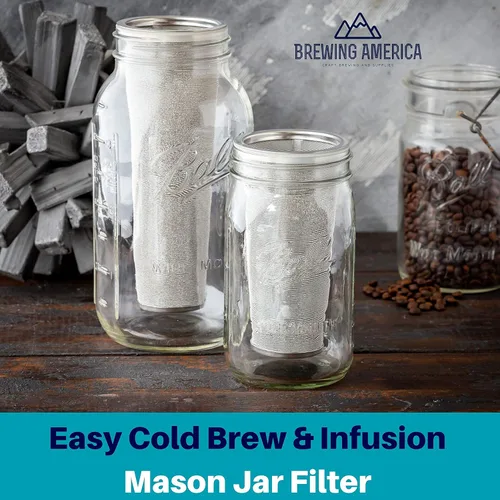 Miniatura 7 de Tapas para tarros Mason de boca ancha y filtro de 1 cuarto de galón para café frío, paquete de 4 tapas fabricadas en Estados Unidos sin fugas