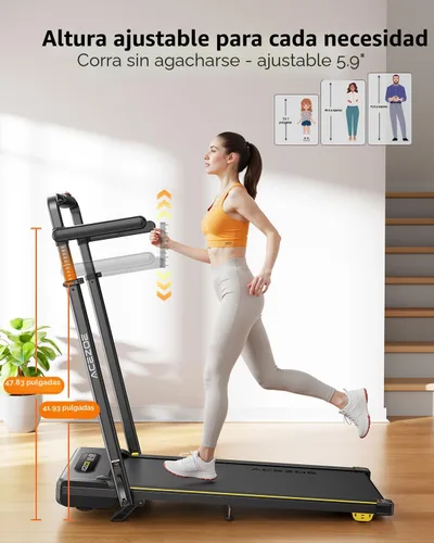 Miniatura 3 de Acezoe 3 en 1 Cinta de correr para debajo del escritorio con inclinación, tapete de caminadora con estación de trabajo de escritorio removible