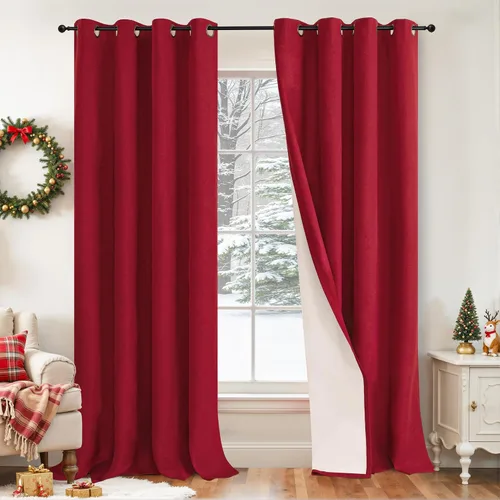 Miniatura 32 de Cortinas Opacas de Lino Azul Bebé para Guardería de 40 Pulgadas de Largo, 2 Paneles, Cortinas Cortas con Aislamiento Térmico Boho de Bloqueo Total