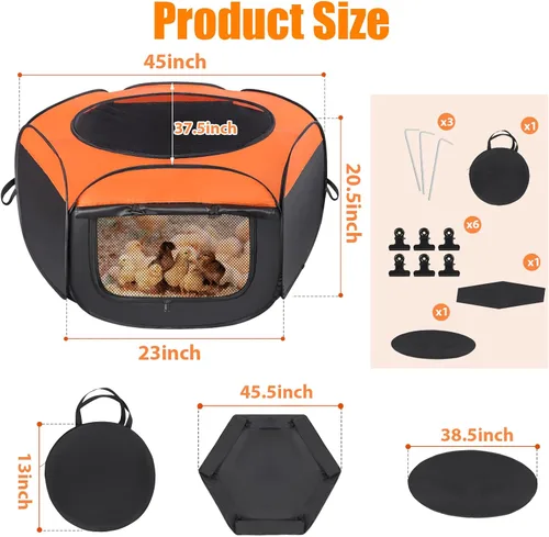 Miniatura 2 de Caja de criadores de pollitos, caja de criador de doble puerta mejorada para kit de iniciación de pollitos, suministros de corral de pollo para Caja