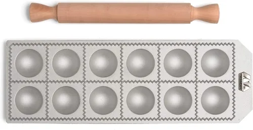 Miniatura 3 de MARCATO Hecho en Italia 12 moldes redondos grandes para ravioles Agnolotti