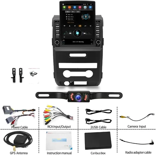 Miniatura 8 de Android 13 Estéreo de coche para Ford F150 2009 2010 2011 2012 2013 2014, 9.7 pulgadas pantalla táctil radio coche con Carplay/Android Auto SWC