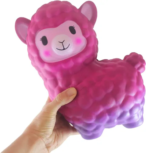 Miniatura 2 de Curious Minds Busy Bags 1 juguete gigante de espuma para mascotas de alpaca colorida al azar de elevación lenta, sensorial, estrés, juguete