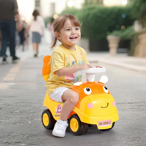 Miniatura 8 de VEVOR Auto de empuje para niños pequeños, Auto de empuje para niños pequeños de 19 a 36 meses, juguete de paseo para niños con bocina y música