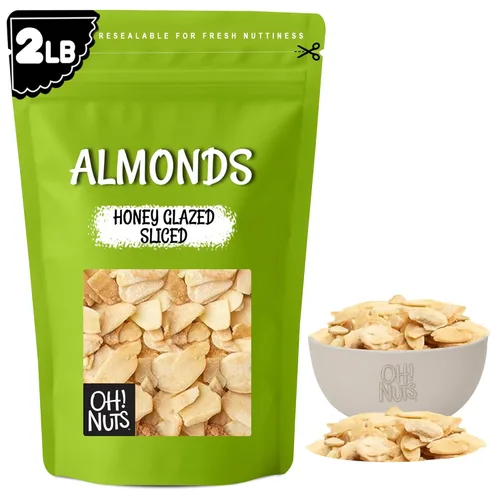 Miniatura 13 de Oh! Nuts Almendras naturales en rodajas – crudas – 100% naturales – 2 libras – Rebanadas de almendras altas en proteínas – Empaquetadas en bolsa