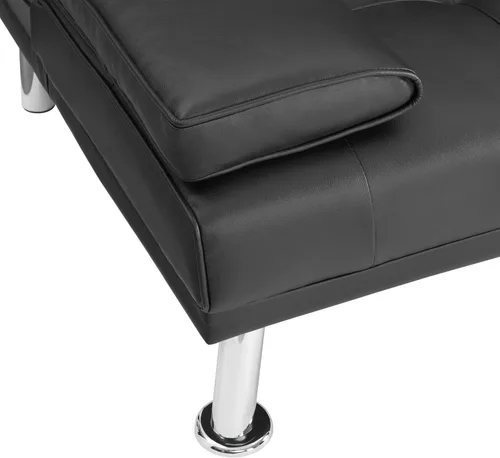 Miniatura 9 de Naomi Home Sofá cama tipo futón convertible compacto – Moderno sofá cama de piel sintética para espacios pequeños, apartamentos y dormitorios