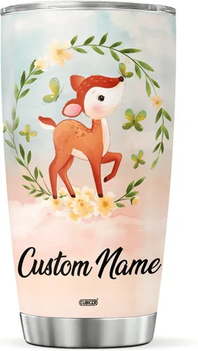 Miniatura 13 de CUBICER Vaso de café personalizado con diseño de oso y tapa aislada, regalos de Navidad para niños, mujeres y adultos, tazas de acero inoxidable
