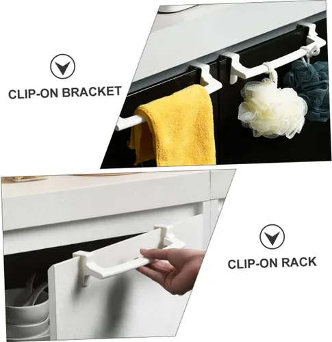Miniatura 6 de 4 ganchos de puerta para colgar toallas para colgar en la pared, toallero para cocina, paños de cocina, toallero, toallero para baño, toallero