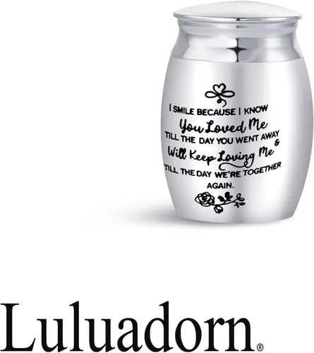 Miniatura 2 de Keep Loving - Mini urna de cremación para cenizas humanas, familiares, amigos, mamá, papá, hija, hermana, hijo, hermano, recuerdo conmemorativo
