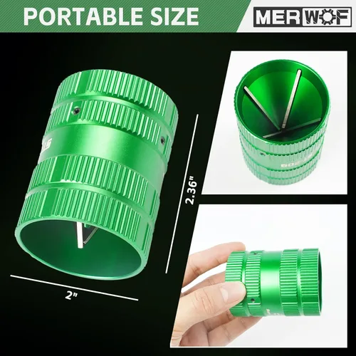 Miniatura 4 de Escariador de tubería de metal para tubería de PVC de cobre, herramienta de desbarbado, herramientas de plomería, limpiador de tubos