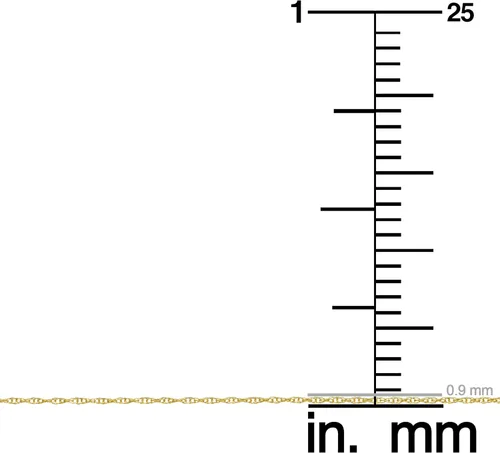 Miniatura 5 de Kooljewelry 10k Yellow Gold Rope Chain Barely-There Necklace (0.7 mm, 0.9 mm, 1 mm or 1.3 mm) - Thin And Lightweight