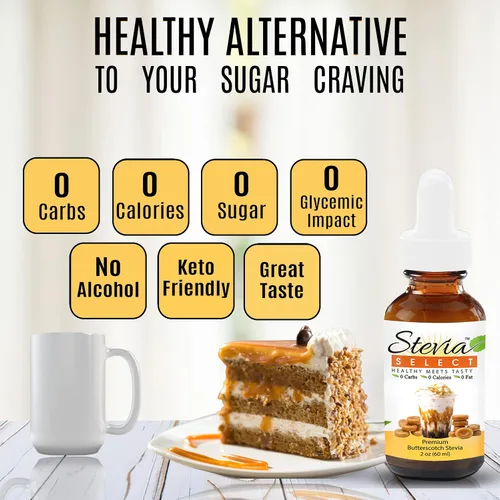 Miniatura 6 de Stevia Drops Butterscotch, English Toffee, & Vanilla Stevia Select Keto Coffee Sugar-Free Stevia Flavors Bundle (3) Pack