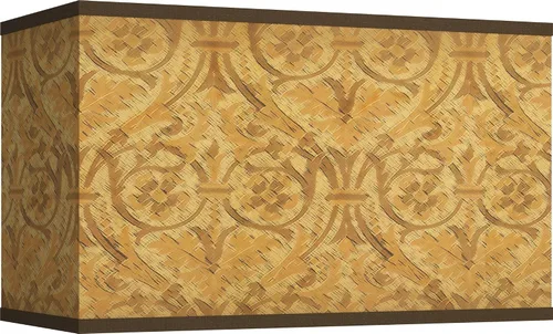 Pantalla de lámpara de impresión de tambor giclée de tapa dura, color dorado, Versalles grande, 17 pulgadas de ancho x 8 pulgadas de profundidad x