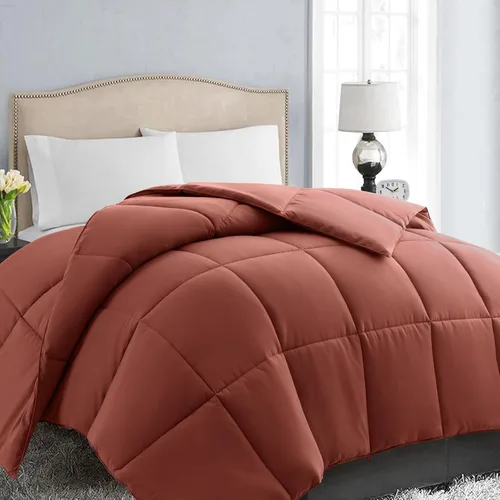 Miniatura 20 de EASELAND Edredón de plumón alternativo tamaño Queen de gran tamaño, relleno de edredón acolchado para todas las estaciones, suave y ligero con Beige