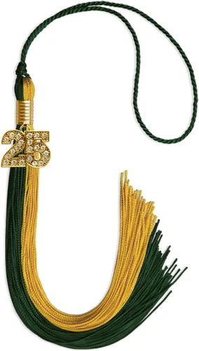 Miniatura 230 de Endea Graduation Borla de doble color con dije dorado (negro/oro brillante, 2022)