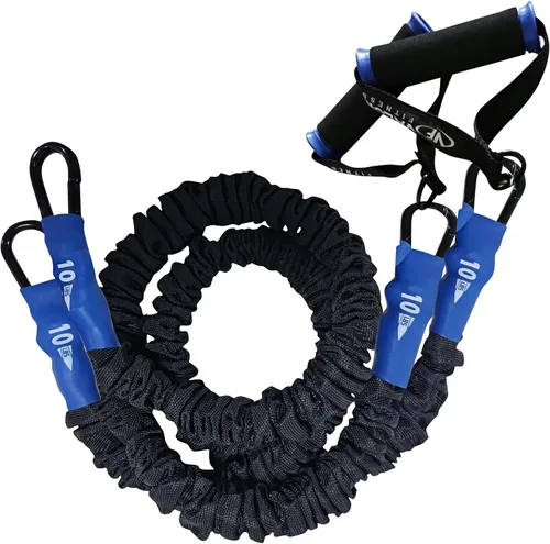 Miniatura 12 de Valor Fitness Bandas de resistencia – 5 libras a 25 libras – Mosquetones adjuntos y 2 bandas por opción de peso con asas – Funda cubierta