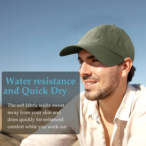 Miniatura 34 de Gorra de béisbol impermeable para hombre, sombrero de lluvia plegable para correr al aire libre, sombrero de pesca solar
