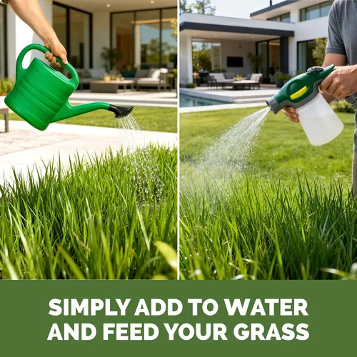 Miniatura 6 de Fertilizante para césped: fertilizante líquido para césped más verde, césped más grueso y desarrollo de raíces más fuerte, 1 galón