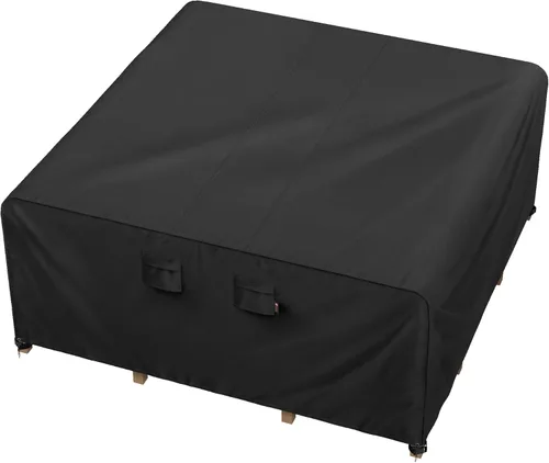 Miniatura 10 de iBirdie Juego de fundas para muebles de patio al aire libre, 180 x 96 pulgadas, impermeable, resistente a la intemperie, 600D para mesa de comedor