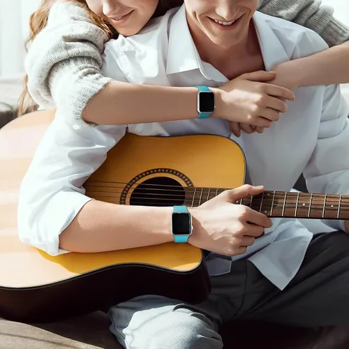 Miniatura 4 de Banda deportiva compatible con Apple Watch de 38, 40, 41, 42, 44, 45, 46 y 49 mm, unisex, correa de repuesto de silicona suave para iWatch, Series